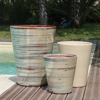 Grand Pot Haut et Droit Sydney Crème Noisette