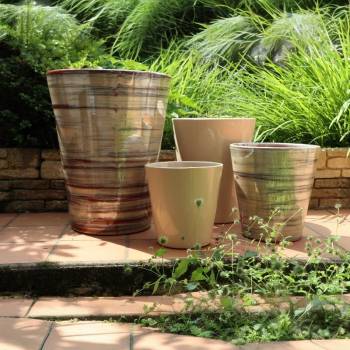 Grand Pot Haut et Droit Sydney Crème Noisette