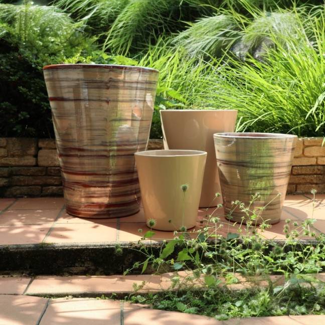 Grand Pot Haut et Droit Sydney Crème Noisette