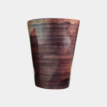 Pot artisanal cuvier haut forme en V Sydney Marron Châtaigne