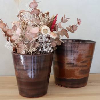 Vase droit Odyssée Marron Châtaigne