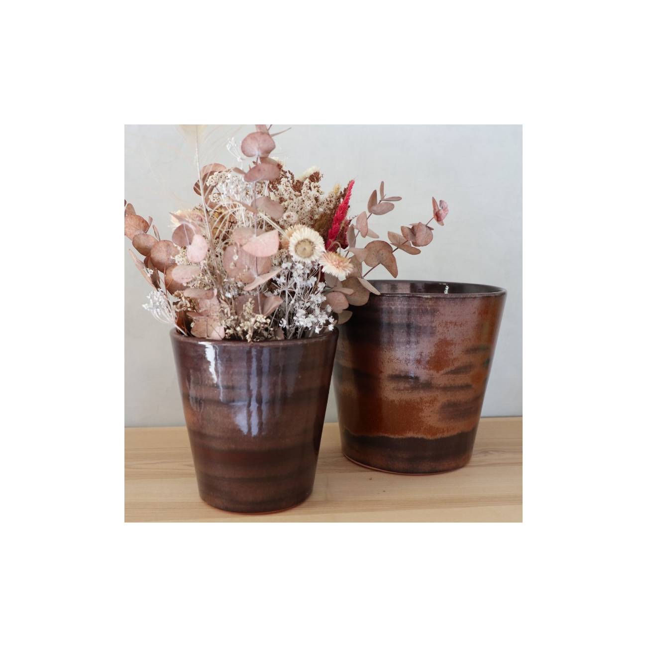 Vase droit Odyssée Marron Châtaigne