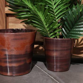 Vase droit Odyssée Marron Châtaigne
