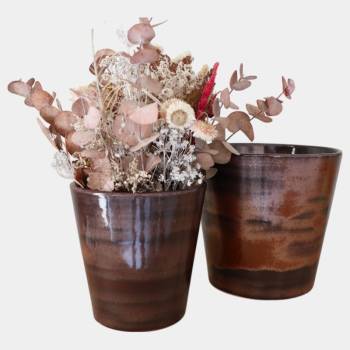 Vase droit Odyssée Marron Châtaigne