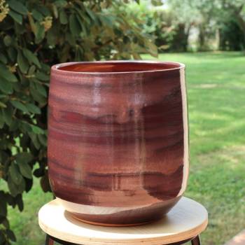 Pot de fleur droit Saint Tropez Châtaigne