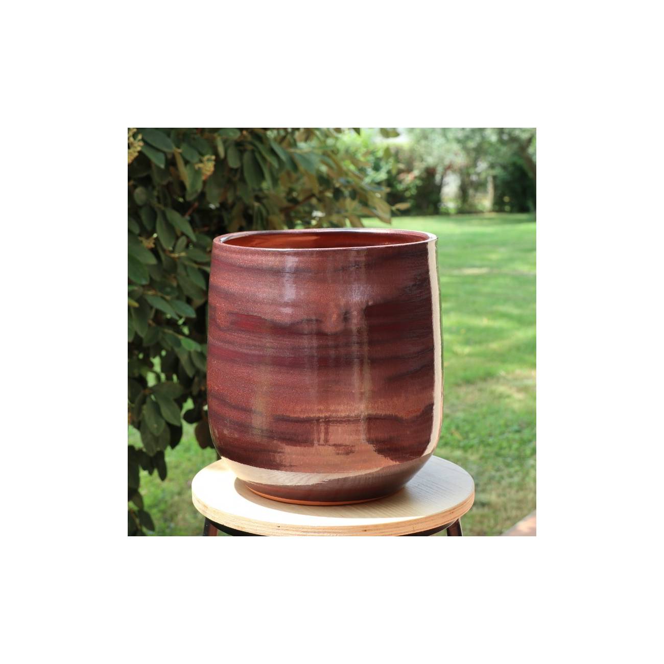 Pot de fleur droit Saint Tropez Châtaigne
