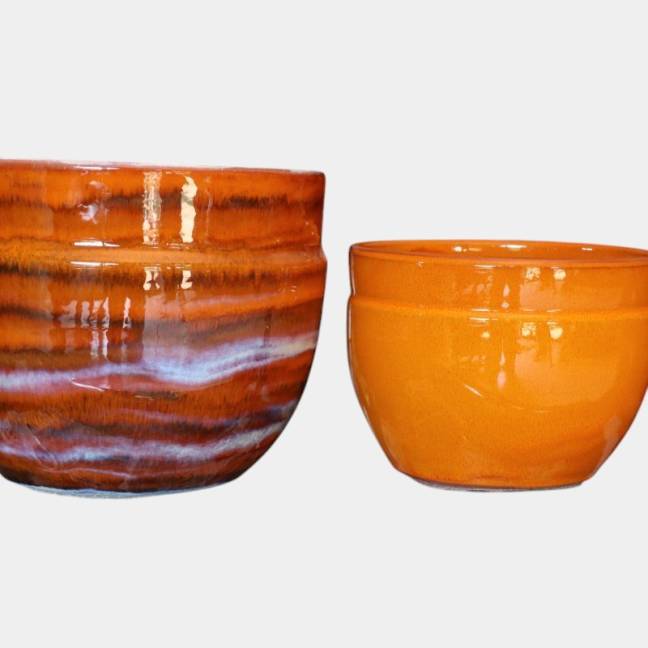 Pot profond en forme de U à double rebord Austral Savane