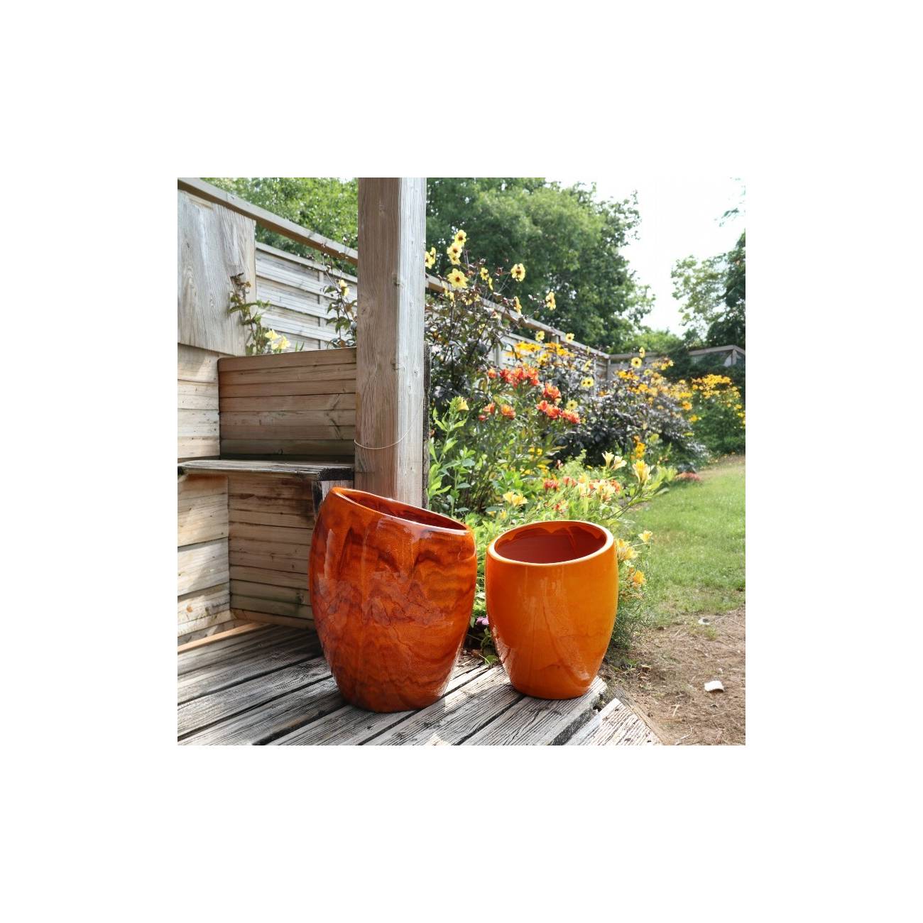 Vase décoratif design asymétrique allongé Orion Savane