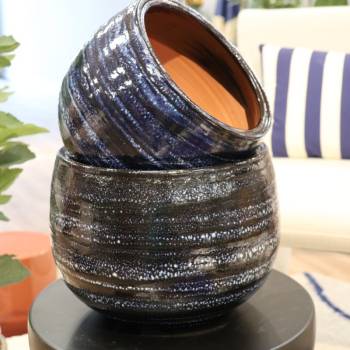Pot rond à double rebord Le Liseré Nuit Etoilée