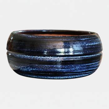 Pot bas et large forme de coupe ou vasque ronde Mélilo Nuit Etoilée