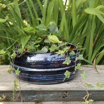 Pot bas et large forme de coupe ou vasque ronde Mélilo Nuit Etoilée