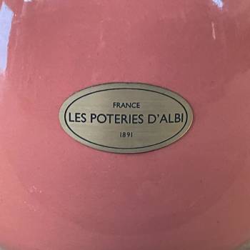 Coupe vasque basse lisse et brillante émaillée main Plume A Fleur de Peau