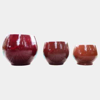 Pot rond large et profond sur plateforme Bahia Chocolats & Cerise noire