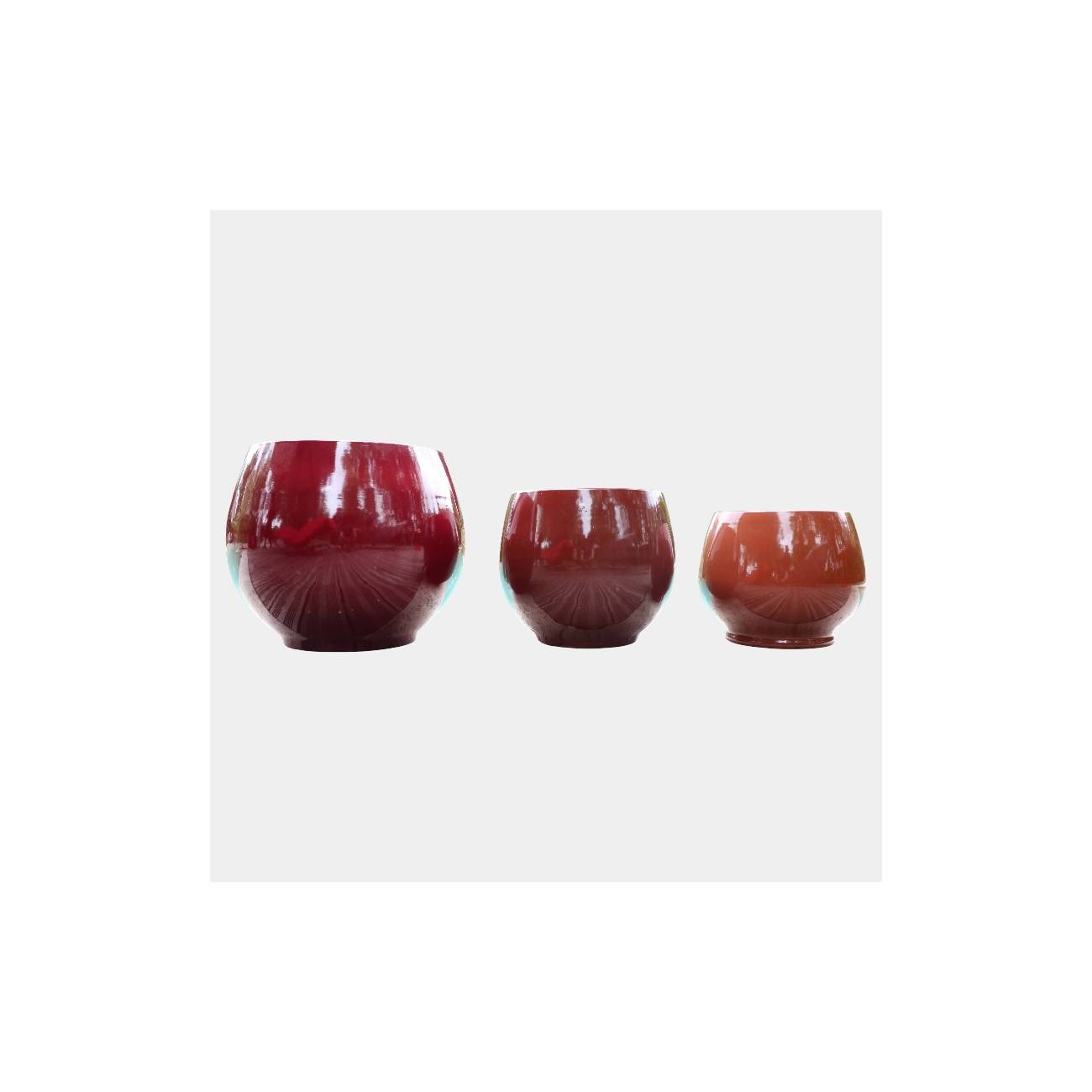 Pot rond large et profond sur plateforme Bahia Chocolats & Cerise noire