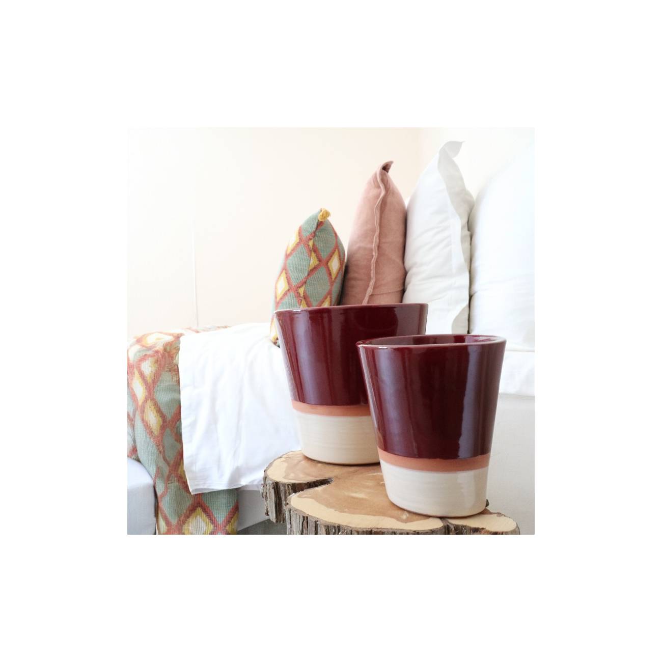 Vase droit Odyssée Chocolats & Cerise noire