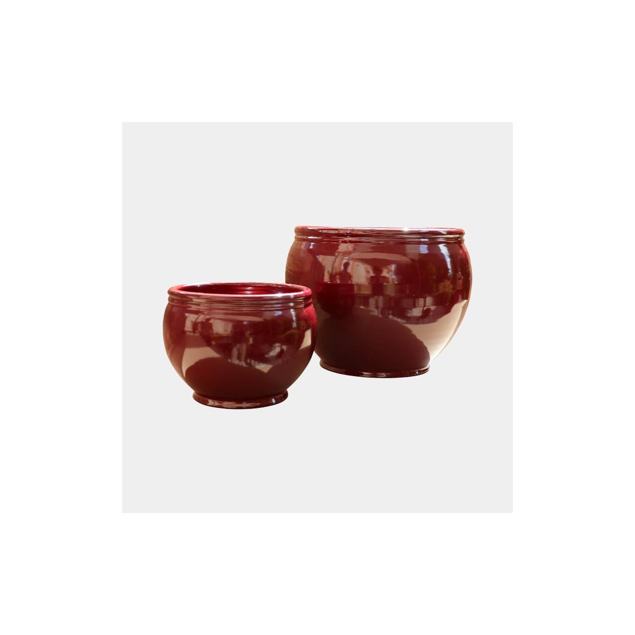 Pot rond avec liseré Bouton de Rose Chocolats & Cerise noire
