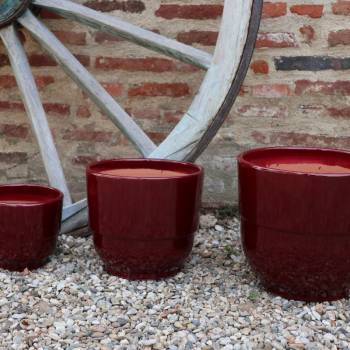 Pot à rebord Vase Rebord Chocolat & Cerise noire