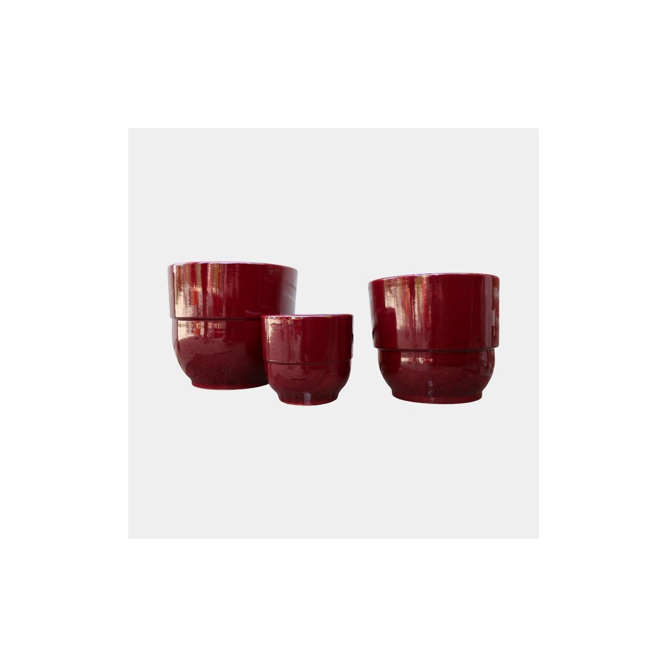 Pot à rebord Vase Rebord Chocolat & Cerise noire Pot à rebord Vase Rebord Chocolat & Cerise noire