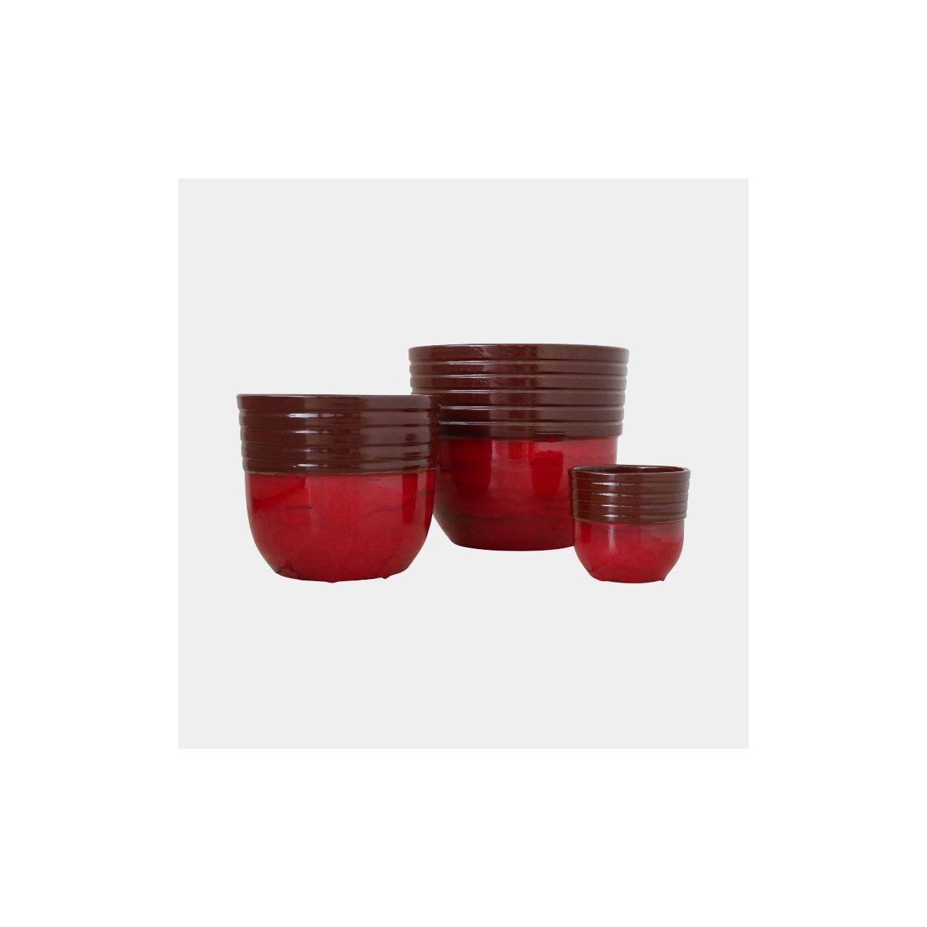 Pot haut en forme de U large rebord strié Massaya Chaï Latté