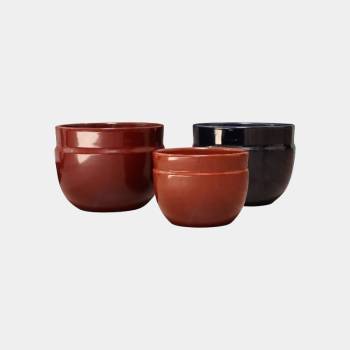 Pot Profond en Forme de U à Double Rebord Austral Blue Latté