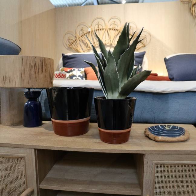 Vase droit Odyssée Blue Latté