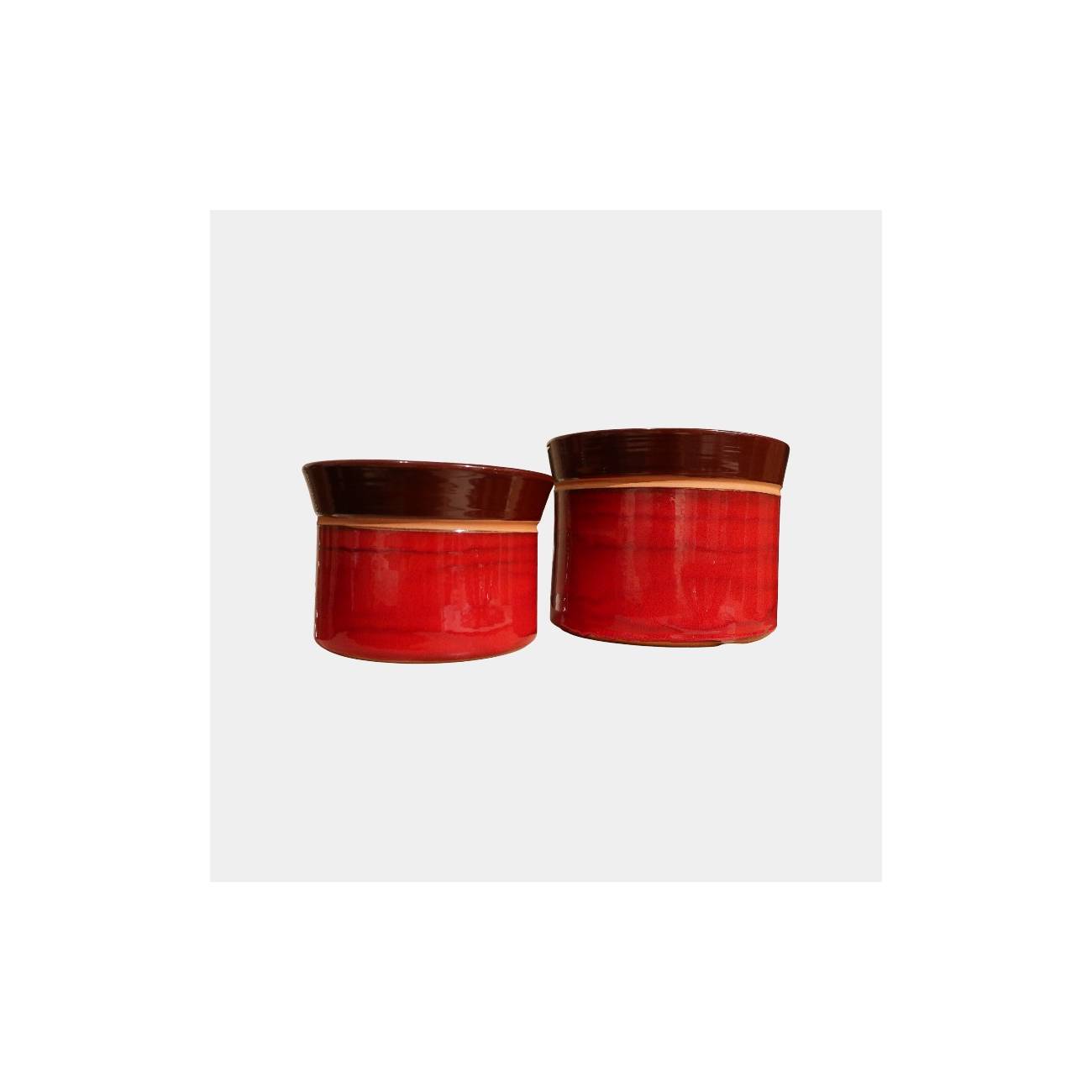 Vase droit artisanal cylindrique col évasé Moreï Chaï Latté