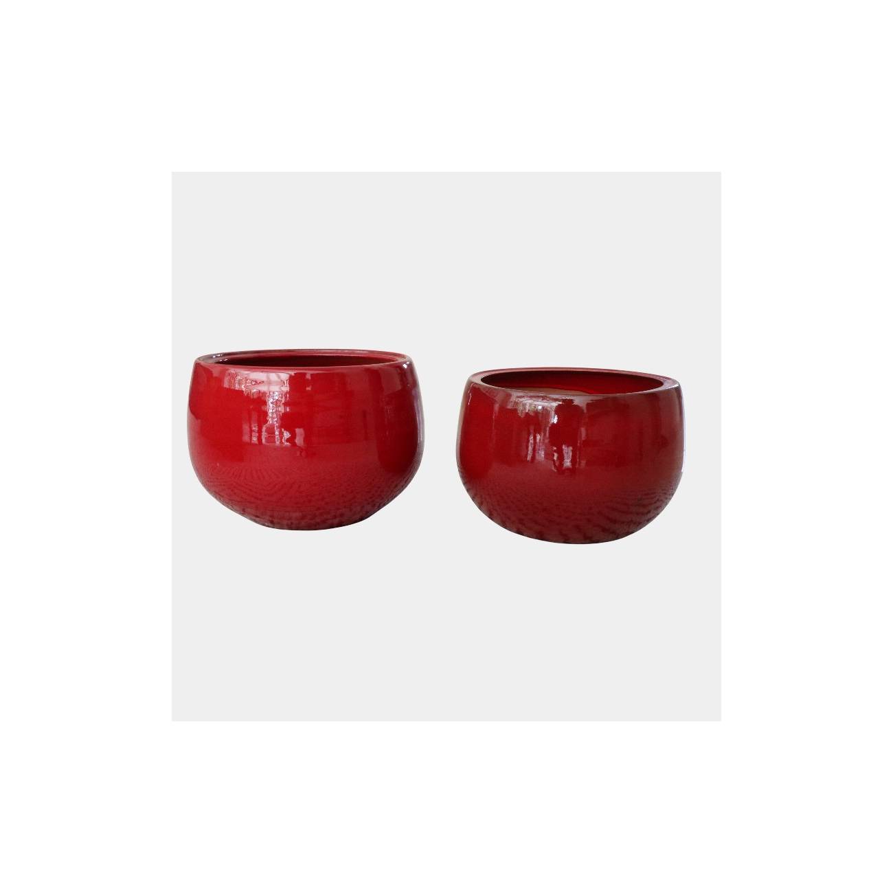 Pot rond à double rebord Le Liseré rouge Coquelicot Pot rond à double rebord Le Liseré rouge Coquelicot