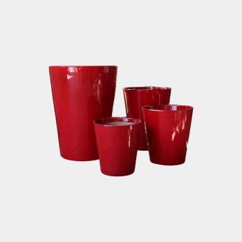 Grand Pot Haut et Droit Sydney Rouge Coquelicot