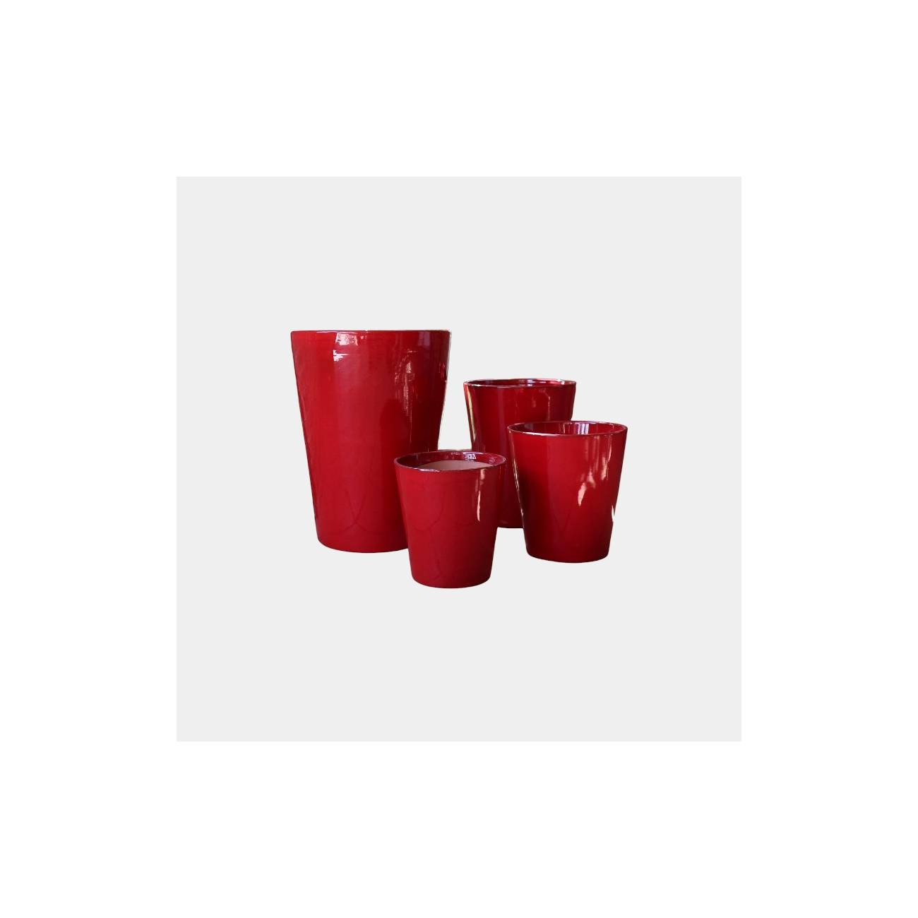 Grand Pot Haut et Droit Sydney Rouge Coquelicot Grand Pot Haut et Droit Sydney Rouge Coquelicot