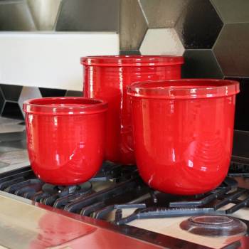 Pot droit avec rebord fin Flacon Coquelicot