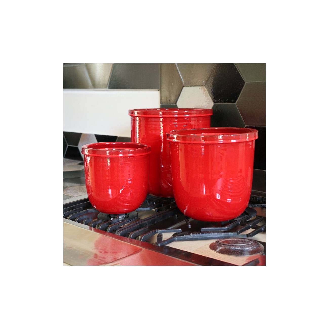 Pot droit avec rebord fin Flacon Coquelicot