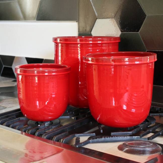 Pot droit avec rebord fin Flacon Coquelicot