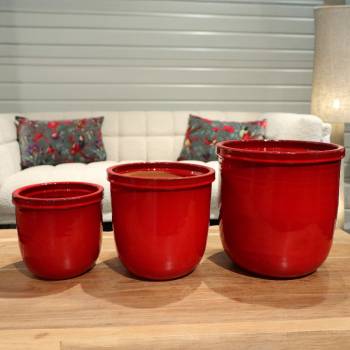 Pot droit avec rebord fin Flacon Coquelicot