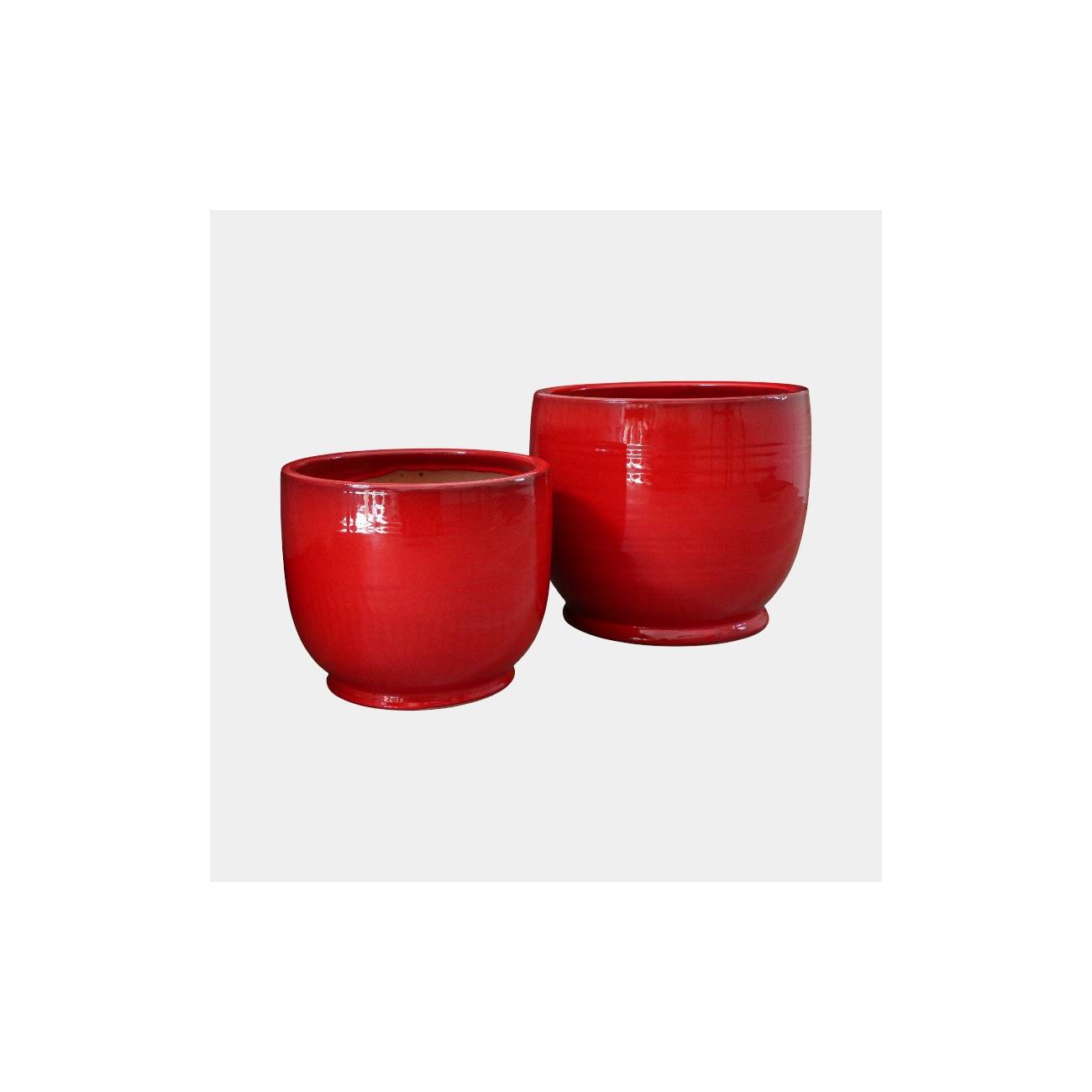 Pot droit sur pied Bouquet Coquelicot