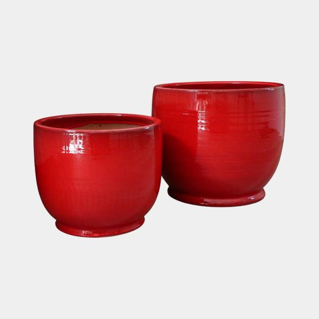 Pot droit sur pied Bouquet Coquelicot