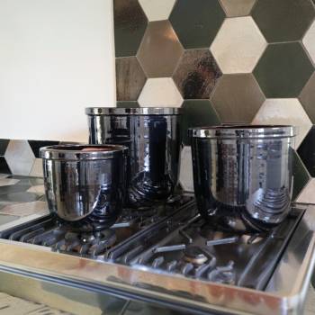 Pot droit avec rebord fin Flacon Métal