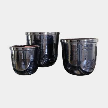 Pot droit avec rebord fin Flacon Métal