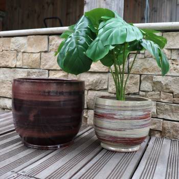 Pot droit sur pied Bouquet Coquelicot
