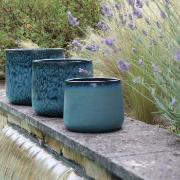 Pot de fleurs bleu - Saint Tropez Blue Wave