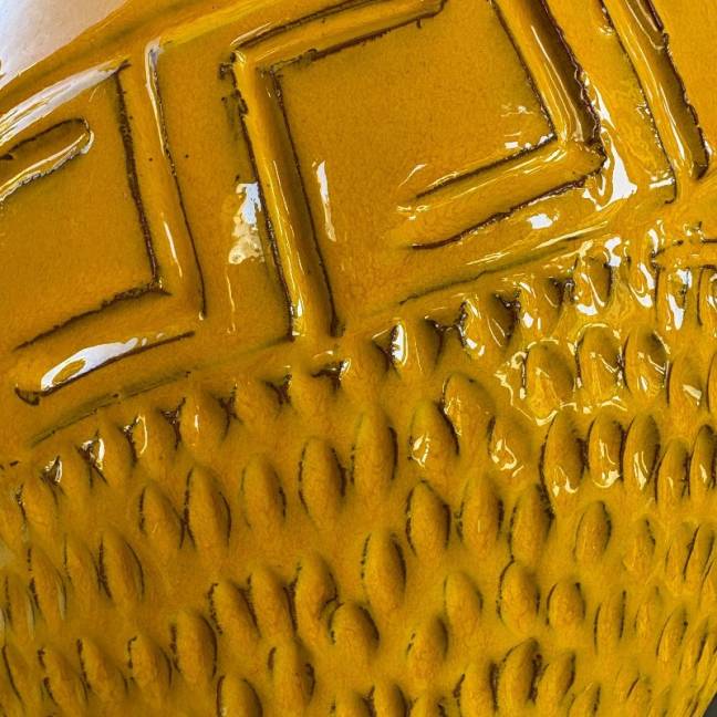Pièce décorative jaune -...