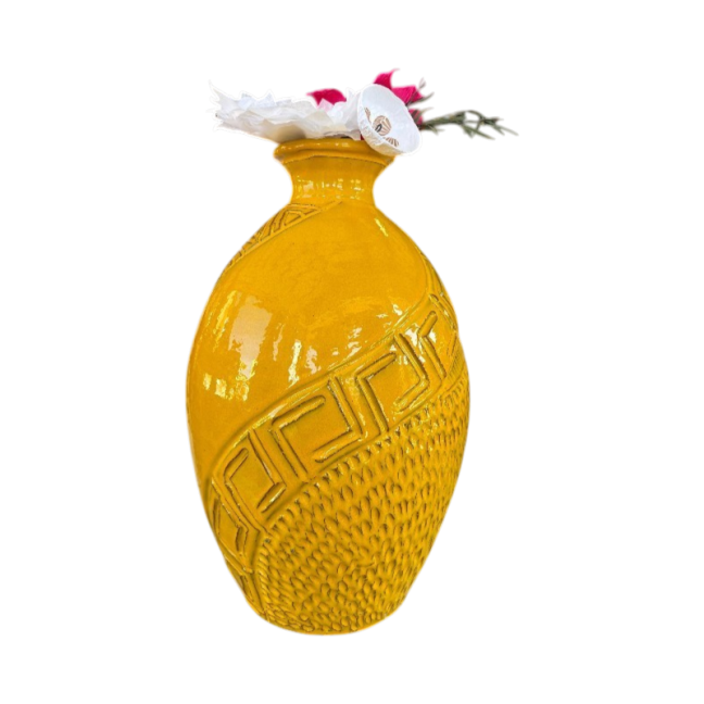 Pièce décorative jaune -...