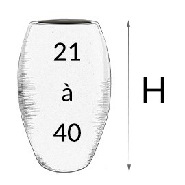 21 à 40 cm