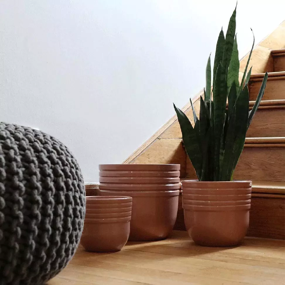 Pot de plantes unique avec drainage en noir mat petits pots 